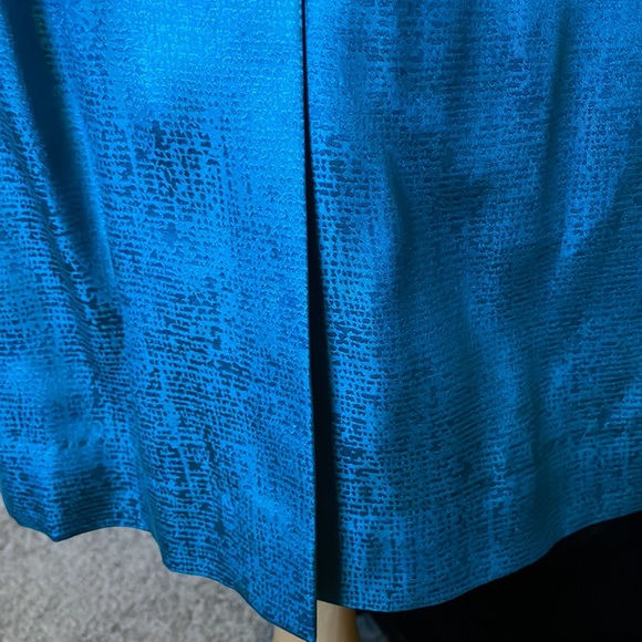 ADRIANNA PAPELL TEAL SILK SKIRT AND JACKET SET SIZE 8 - Picture 8 of 12